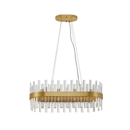 Pendelleuchte »Crown «, LED, 10 W, Höhe: 120 cm, satin/goldfarben