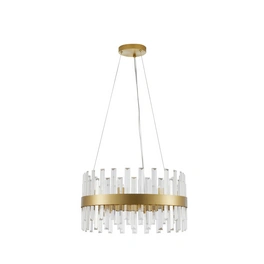 Pendelleuchte »Crown «, LED, 7 W, Höhe: 120 cm, satin/goldfarben