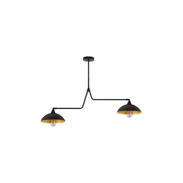 Deckenleuchte »Mirba«, LED, 2-flammig, schwarz/goldfarben