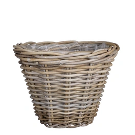 Korb, Rattan, HxD 25x35 cm, grau