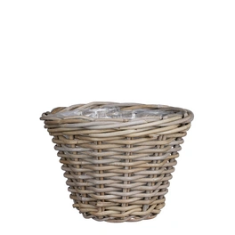 Korb, Rattan, HxD 20x29 cm, grau