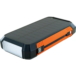 Powerbank, Solar, USB-C/Micro USB, 10.000 mAh, inkl. 2 Ladekabel