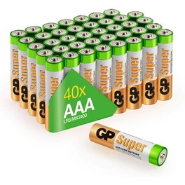 AAA Batterie »GP Alkaline Super«, 1,5V, 40 Stück