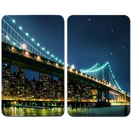 Abdeckplatte »Brooklyn Bridge«, BxHxT: 3 x 1,8 x 52 cm, Glas/Thermoplaste, mehrfarbig