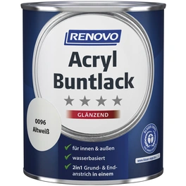 Acryl-Buntlack, altweiß RAL 0096, glänzend, 0,75l