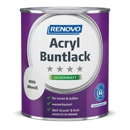 Acryl-Buntlack, altweiß RAL 0096, seidenmatt, 0,75l