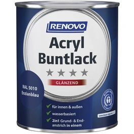 Acryl-Buntlack, enzianblau RAL 5010, glänzend, 0,75l