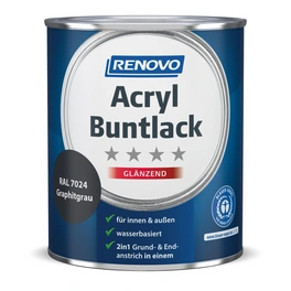 Acryl-Buntlack, graphitgrau RAL 7024, glänzend, 0,75l