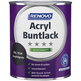 Acryl-Buntlack, graphitgrau RAL 7024, seidenmatt, 0,75l