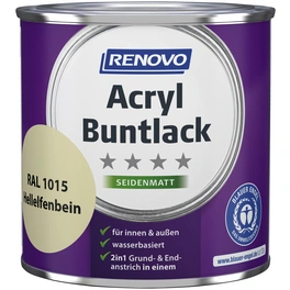 Acryl-Buntlack, hellelfenbein RAL 1015, seidenmatt, 375ml