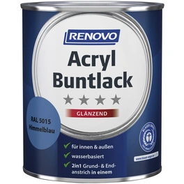 Acryl-Buntlack, himmelblau RAL 5015, glänzend, 0,75l