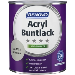 Acryl-Buntlack, lichtgrau RAL 7035, seidenmatt, 0,75l