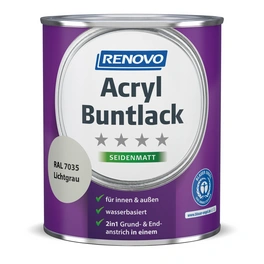 Acryl-Buntlack, lichtgrau RAL 7035, seidenmatt, 0,75l