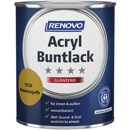 Acryl-Buntlack, melonengelb RAL 1028, glänzend, 0,75l