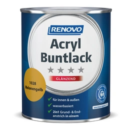 Acryl-Buntlack, melonengelb RAL 1028, glänzend, 0,75l