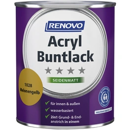 Acryl-Buntlack, melonengelb RAL 1028, seidenmatt, 0,75l