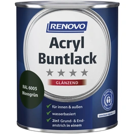 Acryl-Buntlack, moosgrün RAL 6005, glänzend, 0,75l