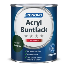 Acryl-Buntlack, moosgrün RAL 6005, glänzend, 0,75l