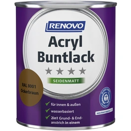 Acryl-Buntlack, ockerbraun RAL 8001, seidenmatt, 0,75l