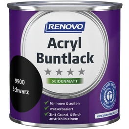 Acryl-Buntlack, schwarz RAL 9900, seidenmatt, 375ml