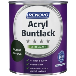 Acryl-Buntlack, seidenmatt, mossgrün RAL 6005, 0,75l
