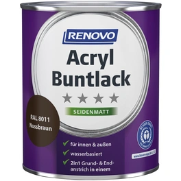 Acryl-Buntlack, seidenmatt, nussbraun RAL 8011, 0,75l