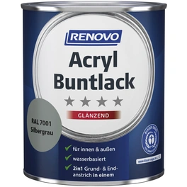 Acryl-Buntlack, silbergrau RAL 7001, glänzend, 0,75l