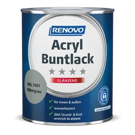 Acryl-Buntlack, silbergrau RAL 7001, glänzend, 0,75l