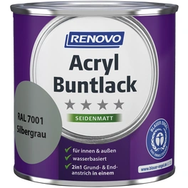 Acryl-Buntlack, silbergrau RAL 7001, seidenmatt, 375ml