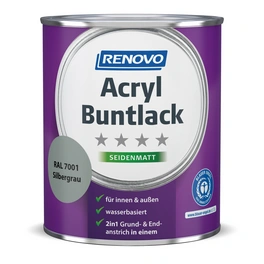 Acryl-Buntlack, silbergrau RAL 7001, seidenmatt, 0,75l