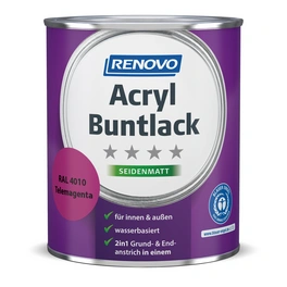 Acryl-Buntlack, telemagenta RAL 4010, seidenmatt, 0,75l