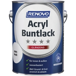 Acryl-Buntlack, weiß RAL 0095, glänzend, 2,5l