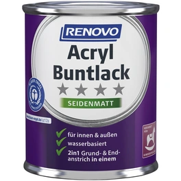 Acryl-Buntlack, weiß RAL 0095, seidenmatt, 125ml