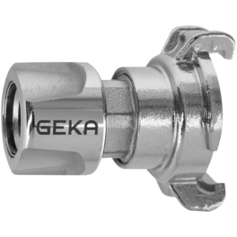 Adapter »GEKA Plus«, Länge: 8 cm, Messing, silberfarben/schwarz