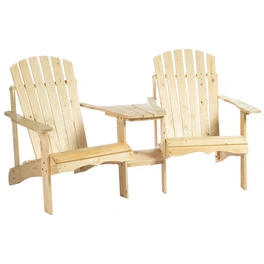 Adirondack Chair, BxHxL: 87 x 94 x 170 cm, Tannenholz