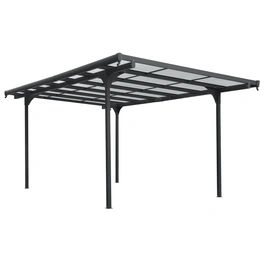 Alu Carport Freiburg, anthrazit, BxT: 299 x 367 cm, Flachdach