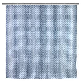 Anti-Schimmel-Duschvorhang, BxL: 180 x 200 cm, blau/weiß
