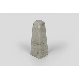 Außenecken, für Sockelleiste (6 cm), Dekor: Stein weiß, Kunststoff, 2 Stück