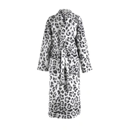 Bademantel »Schnee Leopard«, grau, 100% Polyester