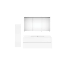 Badmöbel-Set »twenty one«, 4-teilig, Waschbecken BxHxT: 122 x 1,5 x 51 cm, montiert
