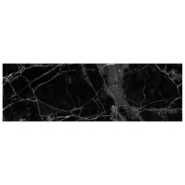 Badrückwand »Marmor black«, BxH:140 cm x 45 cm, schwarz