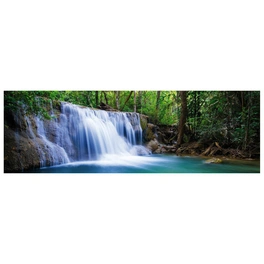 Badrückwand »Waterfall«, BxH:140 cm x 45 cm, blau