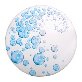 Badteppich, blau, Polyester, mit Wasserblasen
