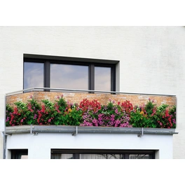 Balkonsichtschutz »Mauer-Blumen«, Polyethylen/Polyamid, HxL: 85 x 500 cm