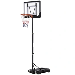 Basketballständer, schwarz, Stahl/PVC/Kunststoff