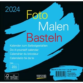 Bastelkalender »Foto-Malen-Basteln«, BxH: 15,5 x 16 cm, Blattanzahl: 13