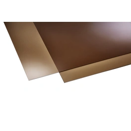 Bastelplatte, Stärke: 2,5 mm, transparent/bronzefarben, Glatt