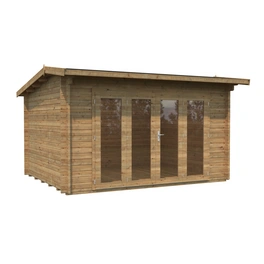 Blockbohlenhaus »Ines«, Holz, BxHxT: 390 x 249 x 300 cm (Außenmaße)