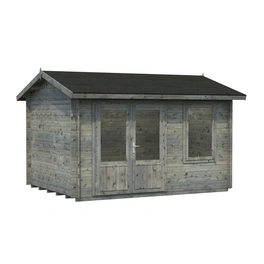 Blockbohlenhaus »Iris«, BxT: 360 x 276 cm (Außenmaße), Wandstärke: 28 mm, Transparent
