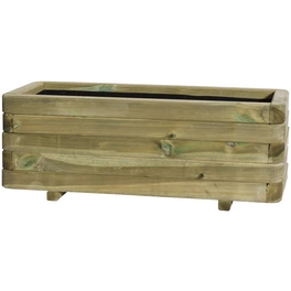 Blumenkasten, BxH: 120 x 35 cm, beige, Holz